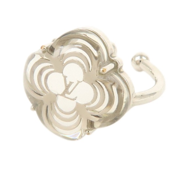Authentic Louis Vuitton Barbe a la Folie Flower Ring Transparent Silver - Picture 1 of 7